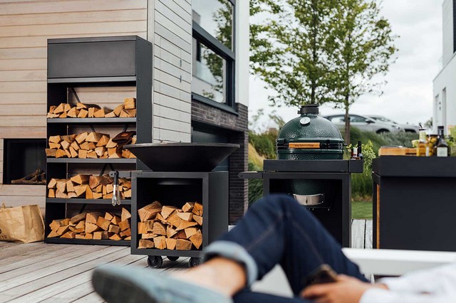 Ofyr Wood Storage Regal Black 100