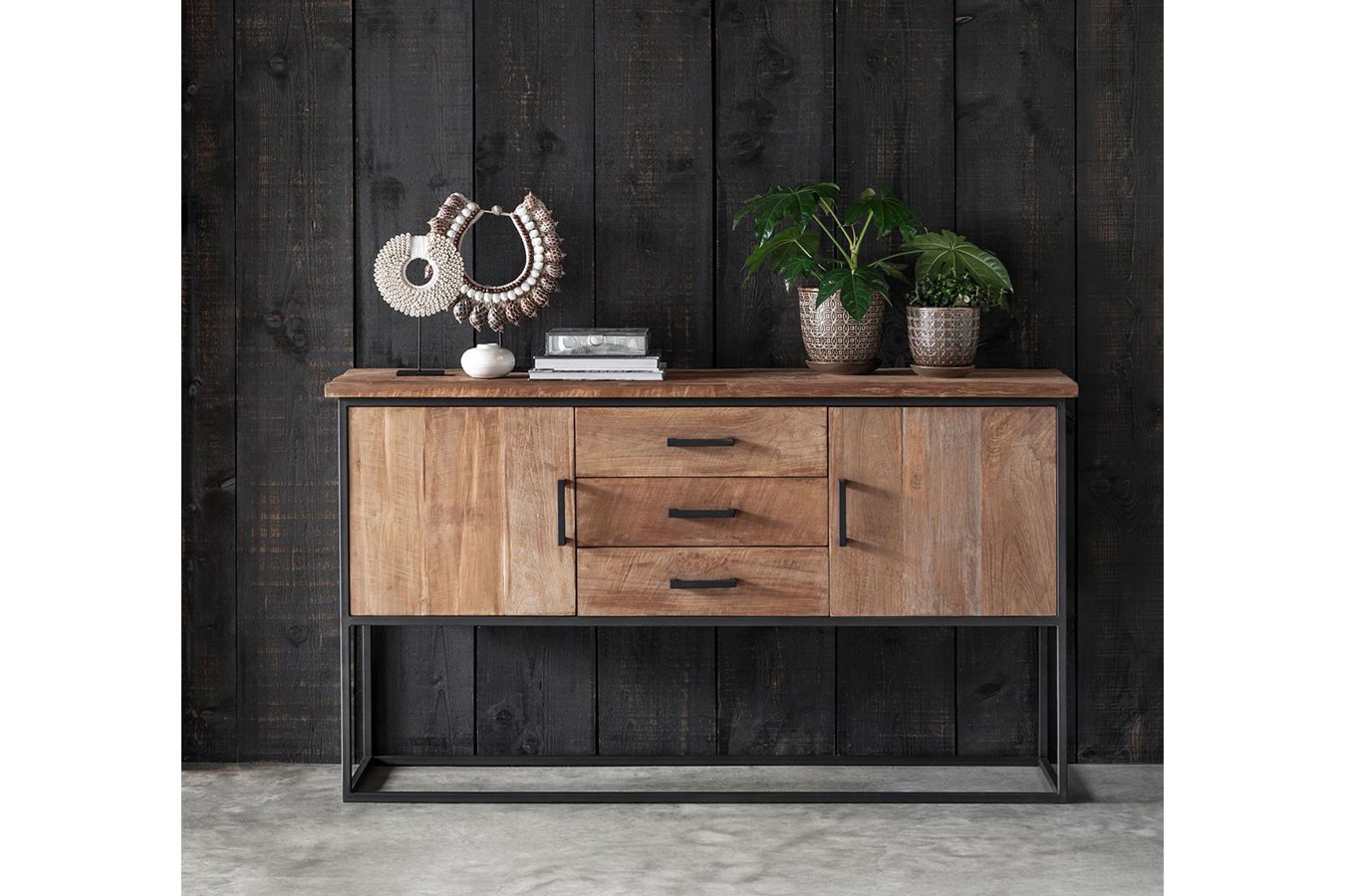 Sideboard Timeless Teakholz 158x43 cm