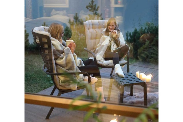 Gartensessel mit Armlehne Folio grau
