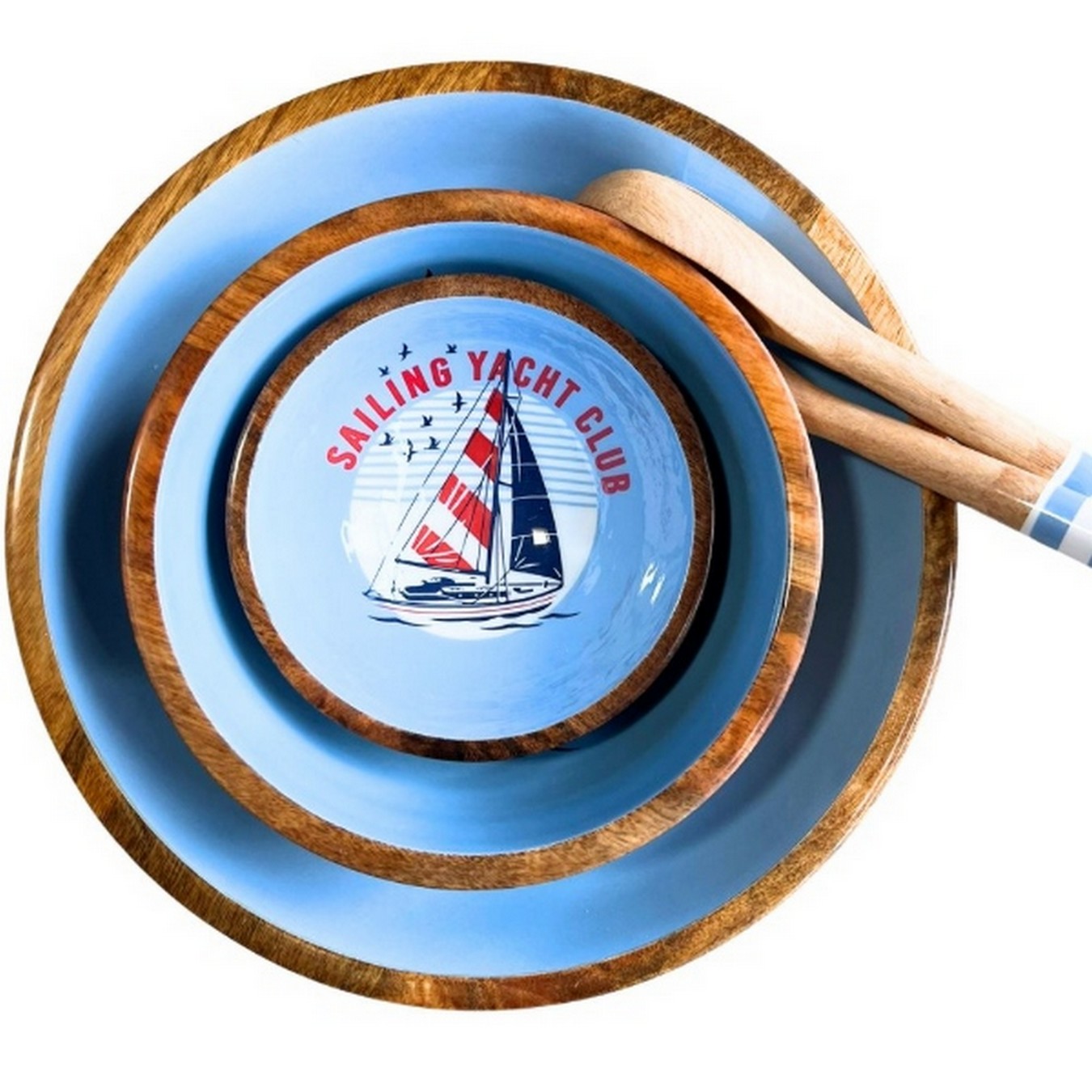 Schale Mangoholz Yacht Club D 35 cm