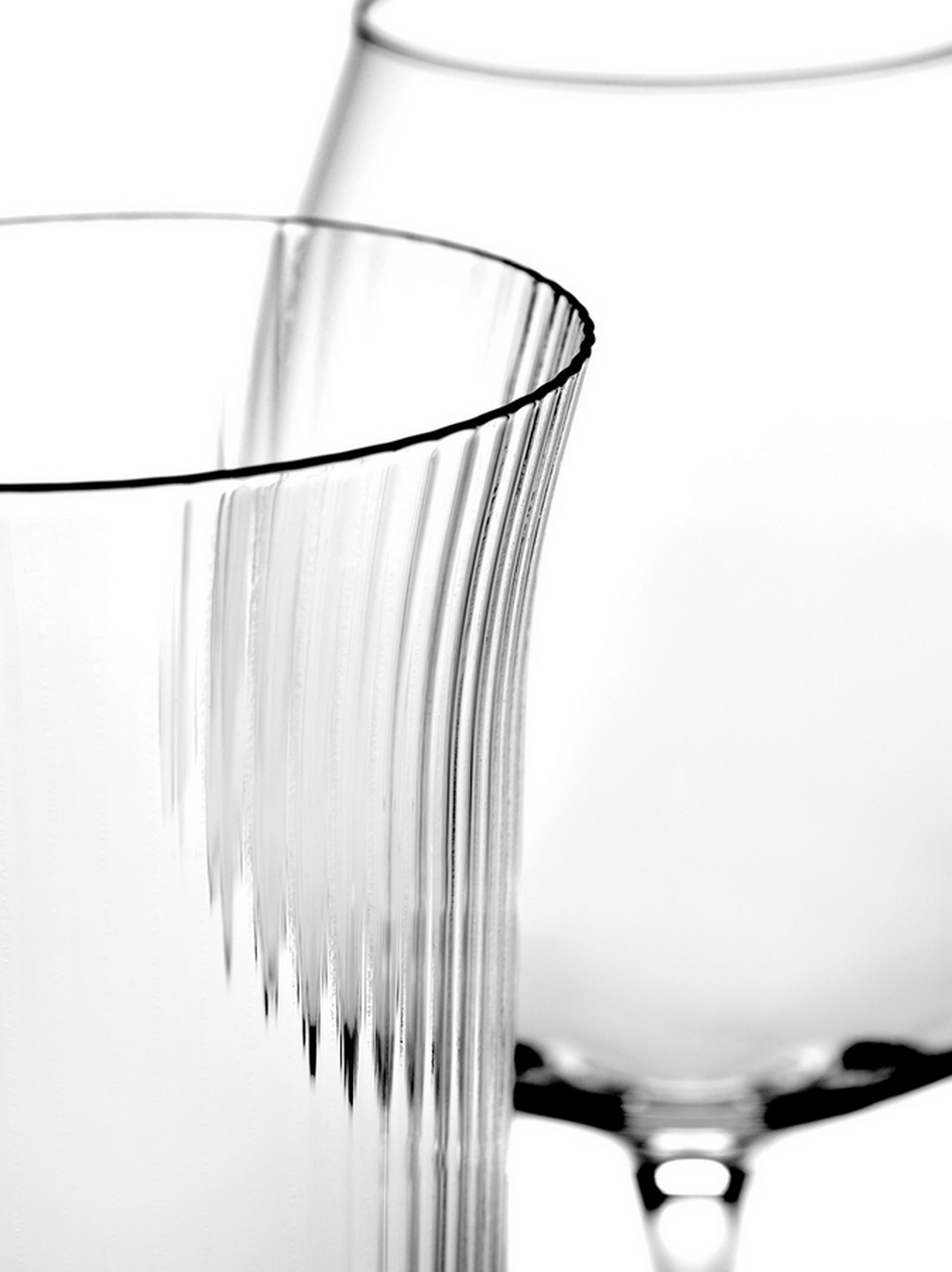 Longdrinkglas Inku geriffelt H 16 cm