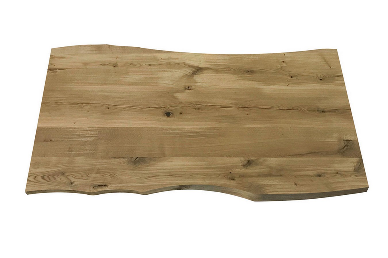 Tischplatte 3 cm Asteiche massiv organische Kante extrem ab 60 cm konfigurierbar