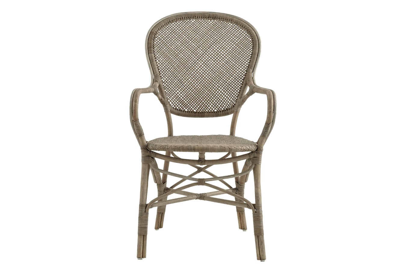 Armlehnstuhl Rossi Rattan taupe