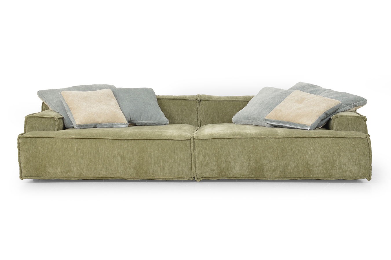 Loungesofa Pascal Stoff olivgrün B 260 cm
