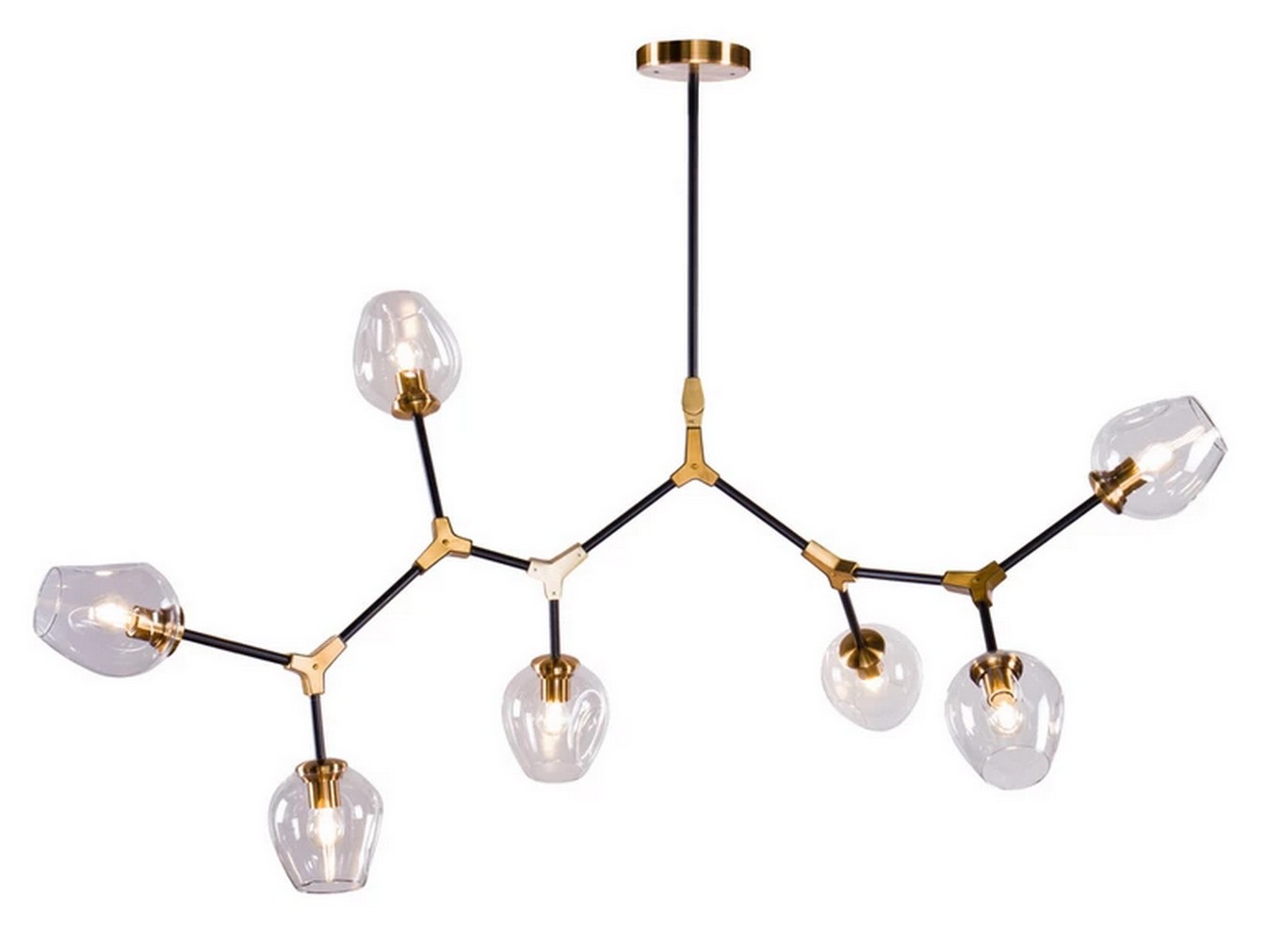 Deckenleuchte Ohio schwarz gold b 160 cm