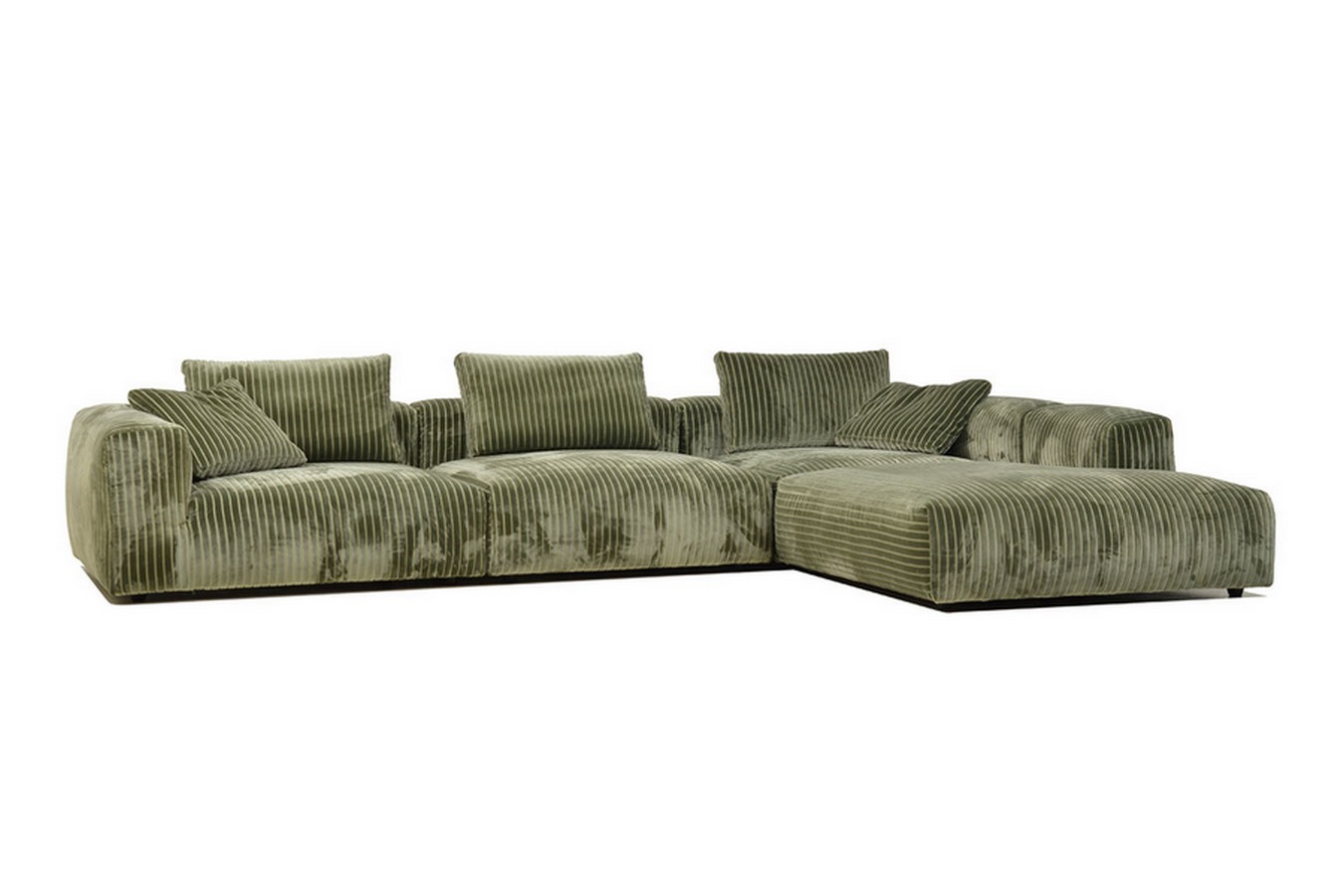 Modulsofa Tarzan Breitcord Stoff grün