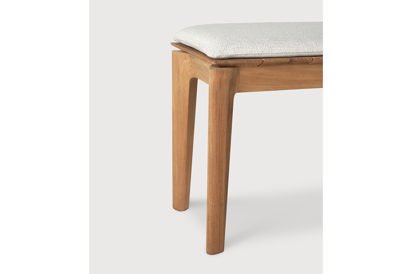 Garten Sitzbank Bok Teak weiß