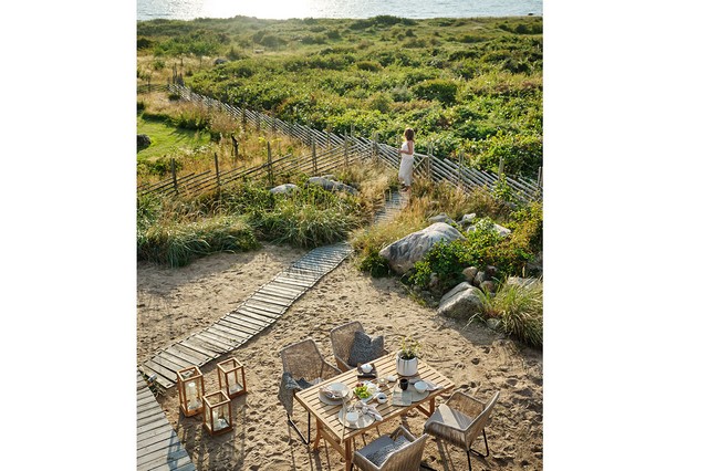 Gartenstuhl mit Auflage Midway beige