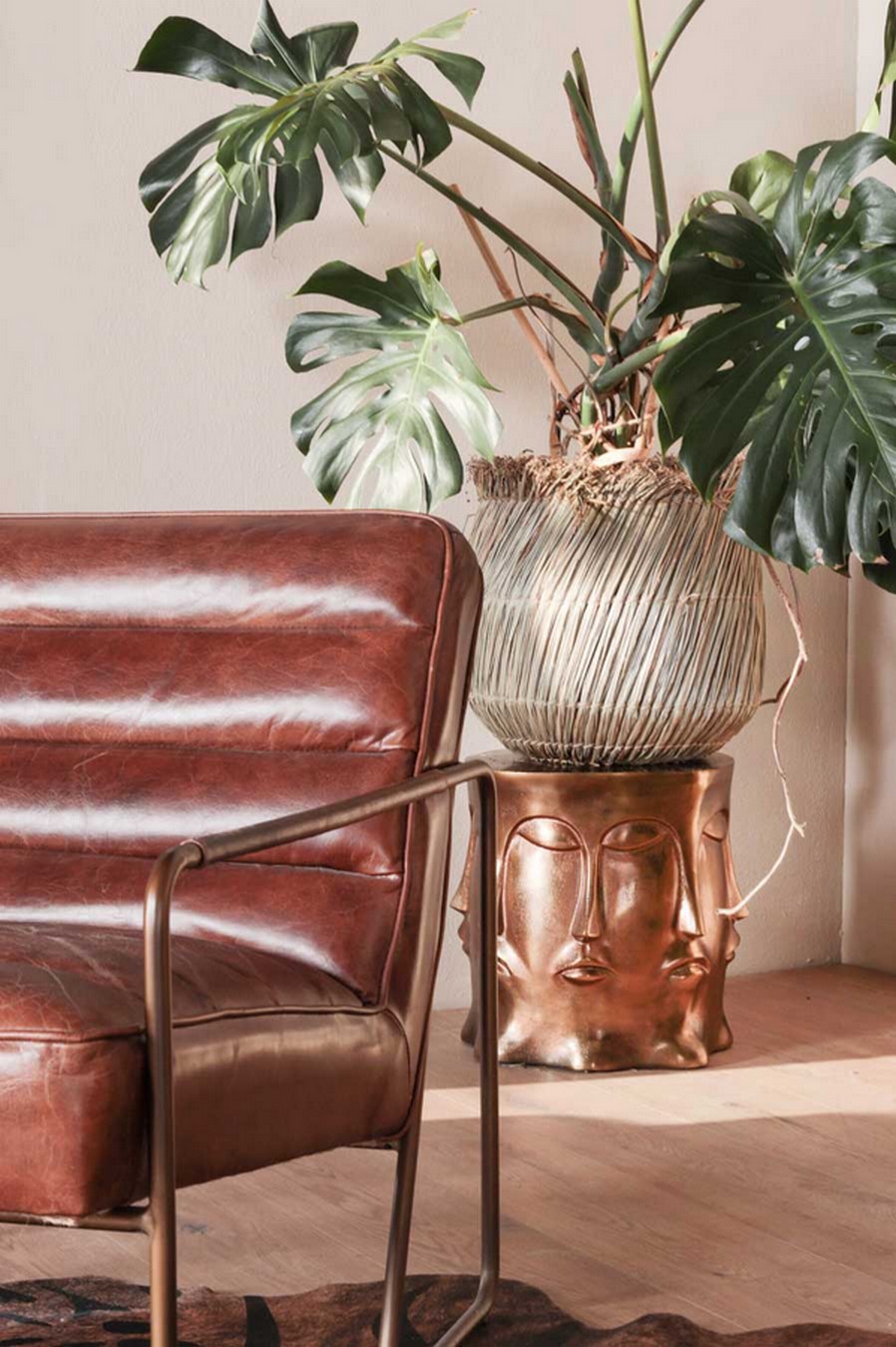 Lounge Sessel Marco Century Leder braun