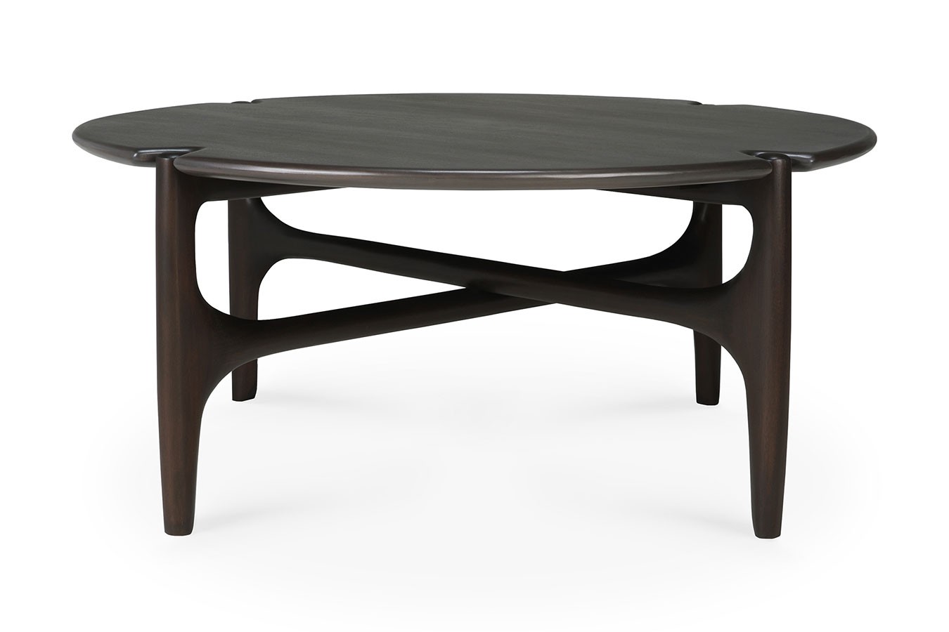 Couchtisch PI Mahagoni lackiert braun D 80 cm