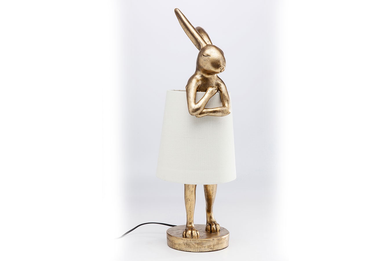 Tischleuchte Animal Rabbit weiss gold h 68 cm