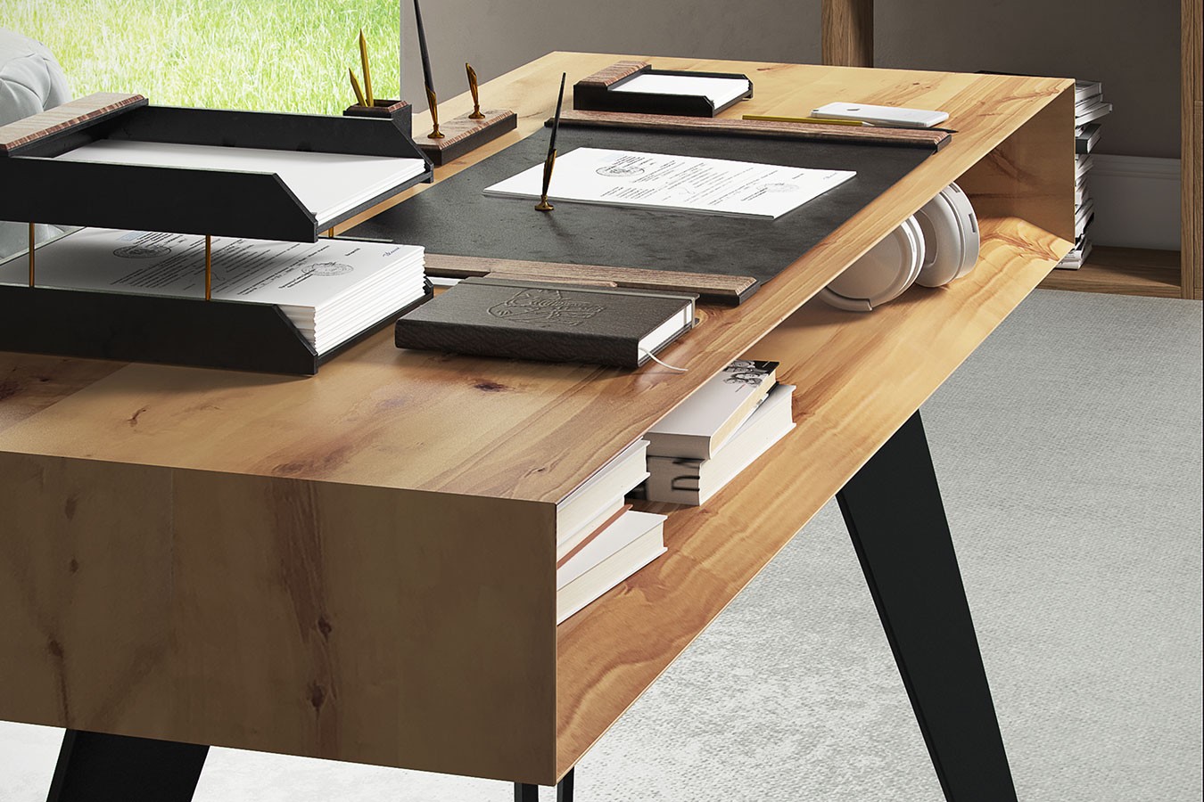 Schreibtisch Aspen Esche B 100 cm