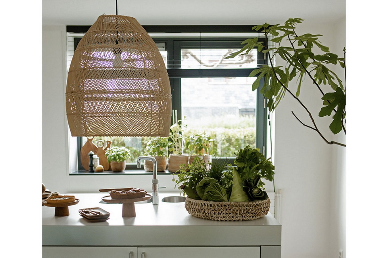 Lampenschirm Luna Rattan natural 3er Set