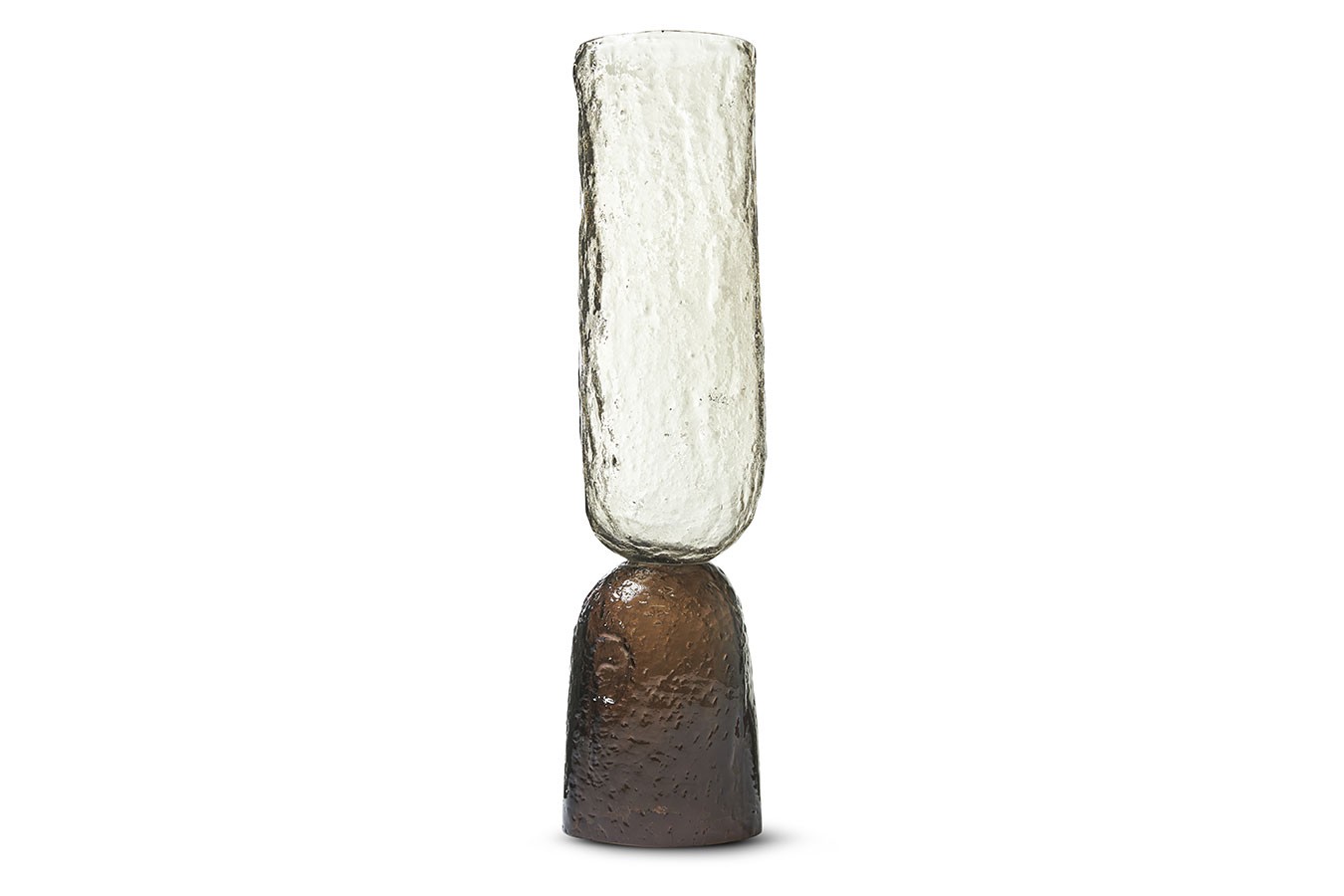 Glasvase Azuro braun H 45 cm
