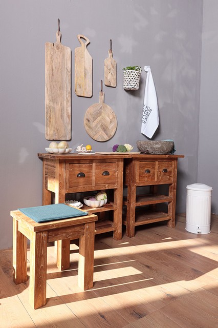Beistelltisch Loft Teakholz 40x40 cm