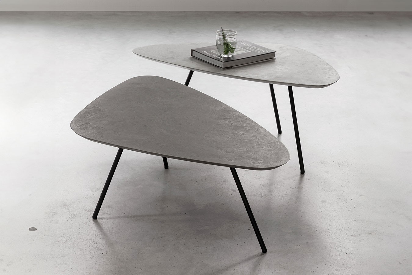 Couchtisch Set Plectro Air eckig grau