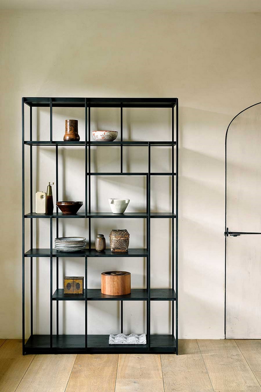 Regal Studio Teak Metall H 205 cm