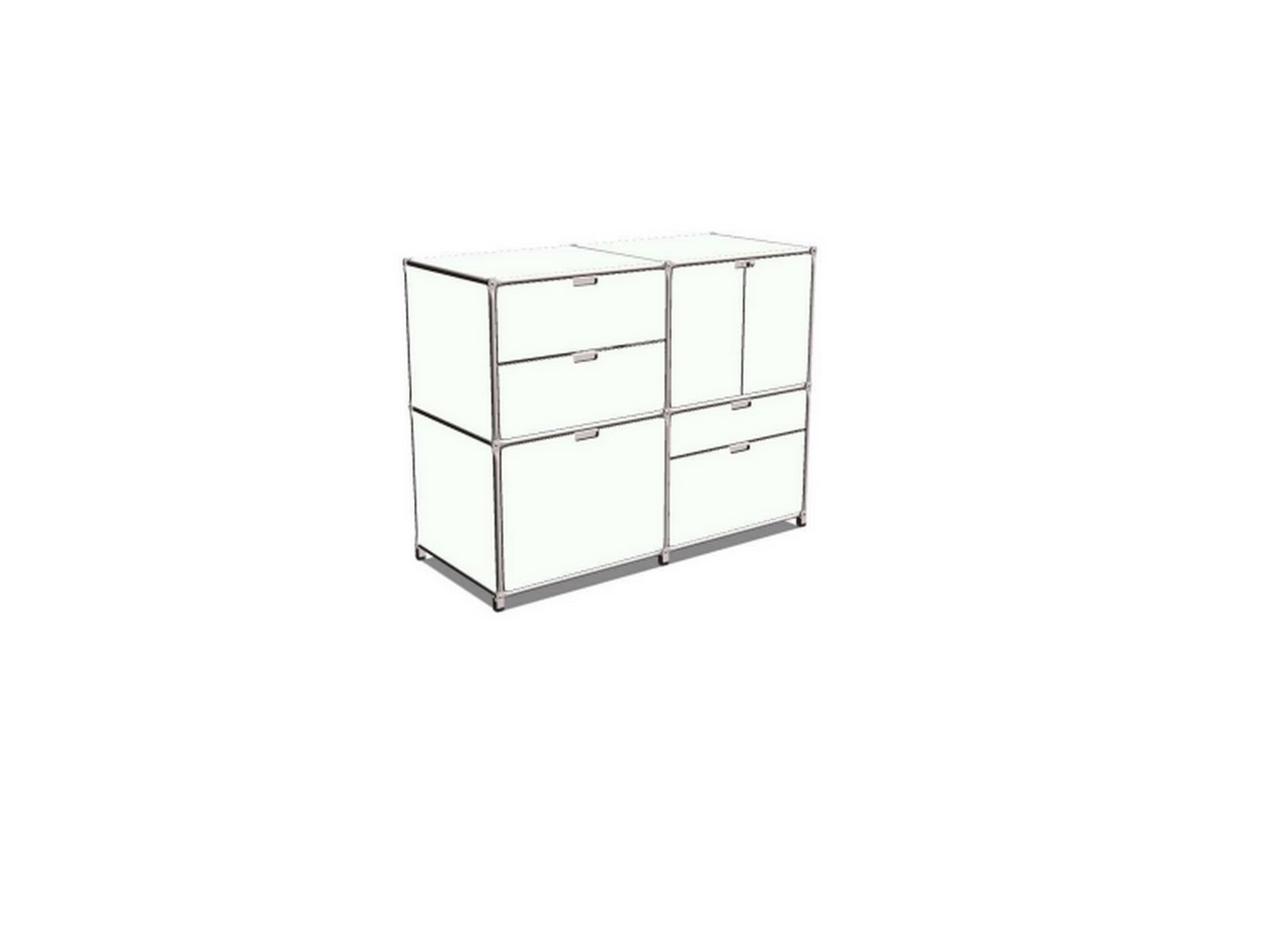 Thekenschrank weiß H 115 cm