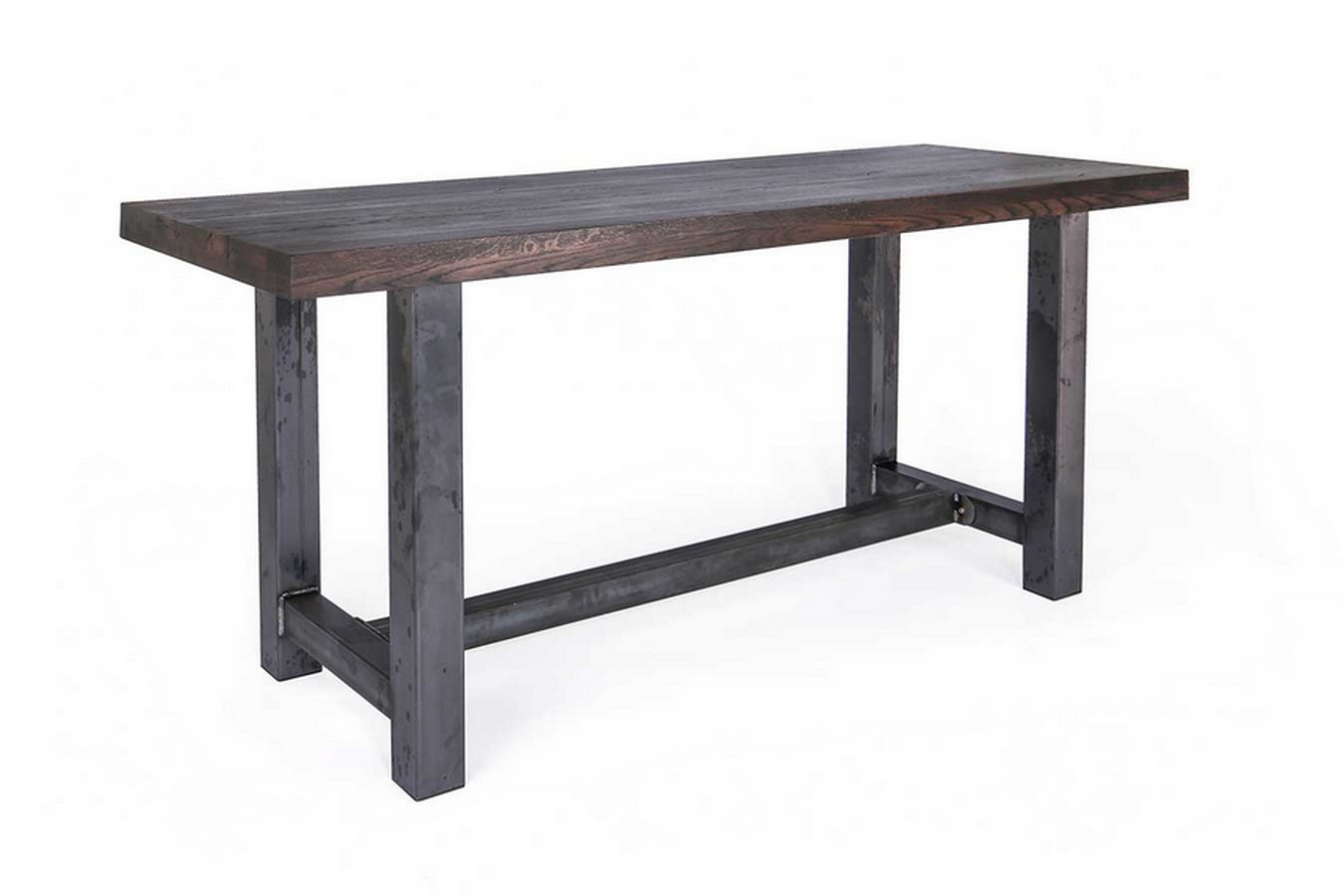 Bartisch astige Eiche Massivholz gerade Kante 230*85*108 cm