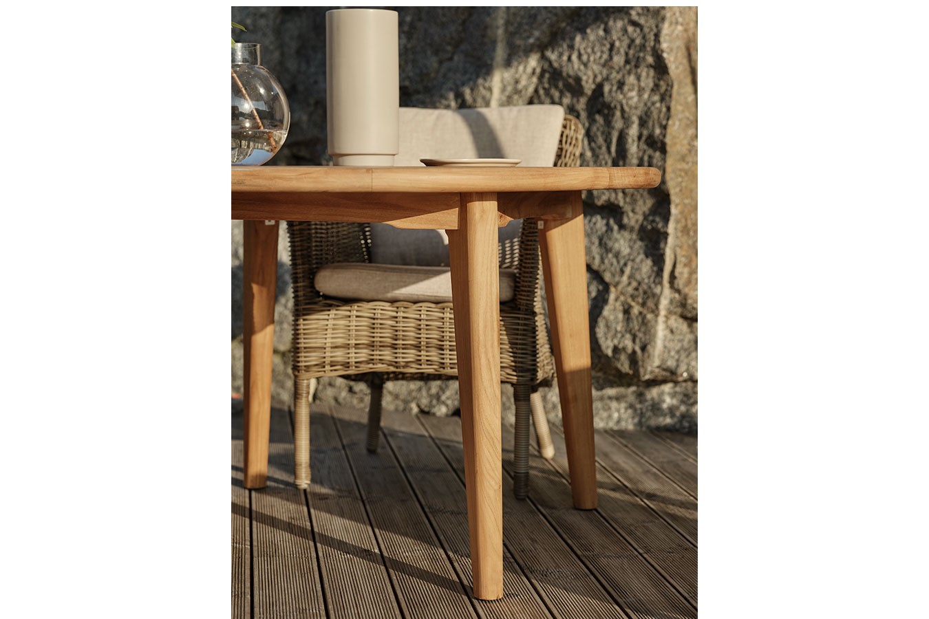 Outdoortisch Lilja Teak natur D 165cm