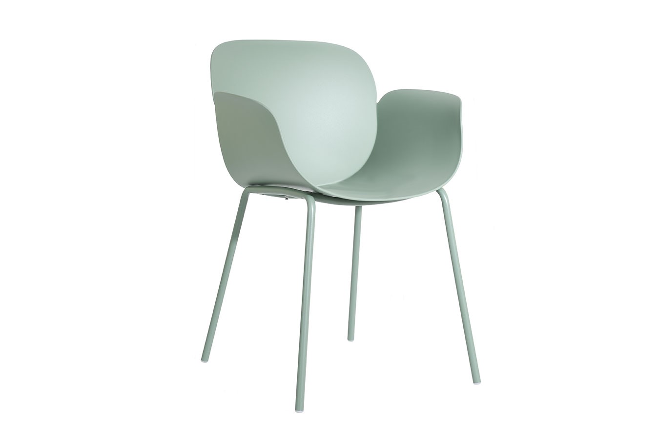 italienischer Designchair Phlox mit Armlehne salbei