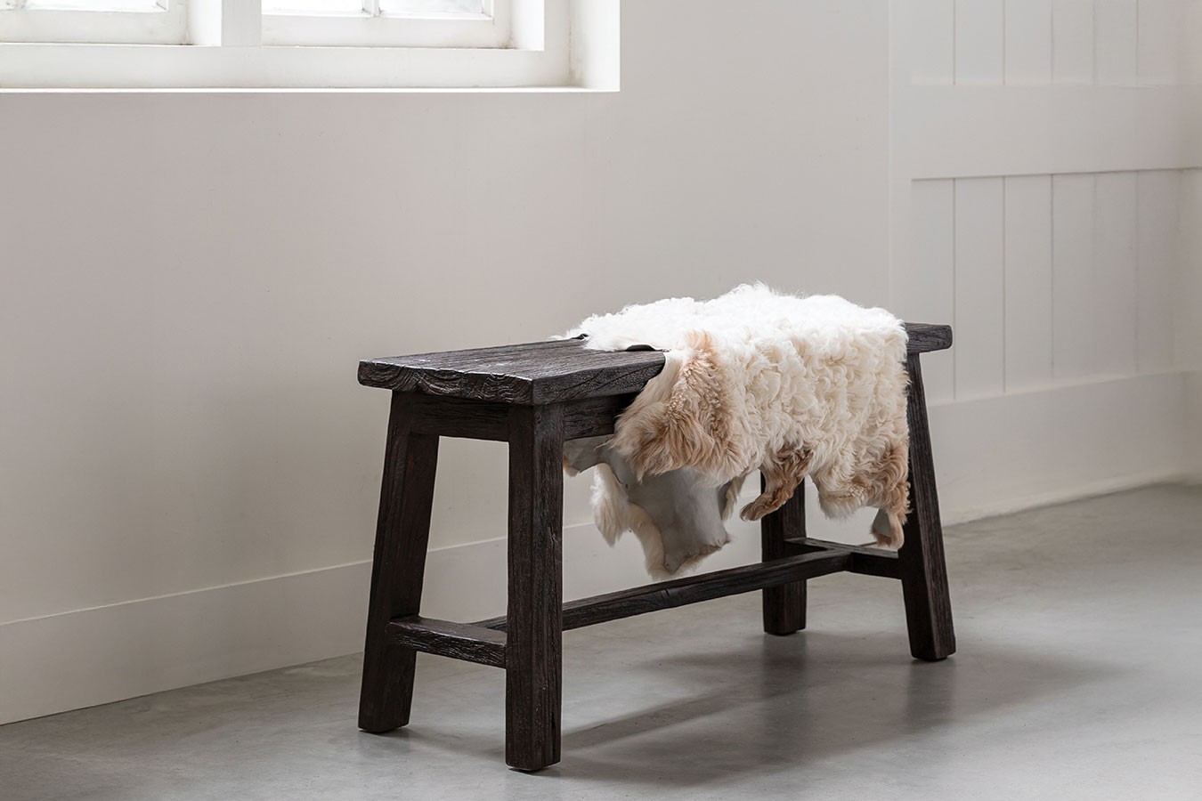 Sitzbank Trinity recycletes Teakholz schwarz
