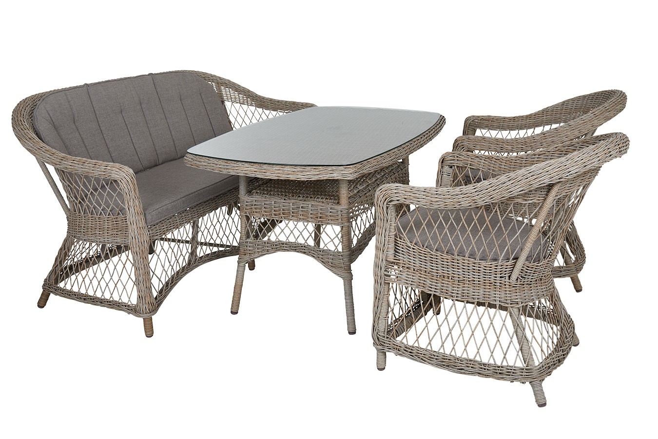 Gartensessel Kamomill mit Kissen beige