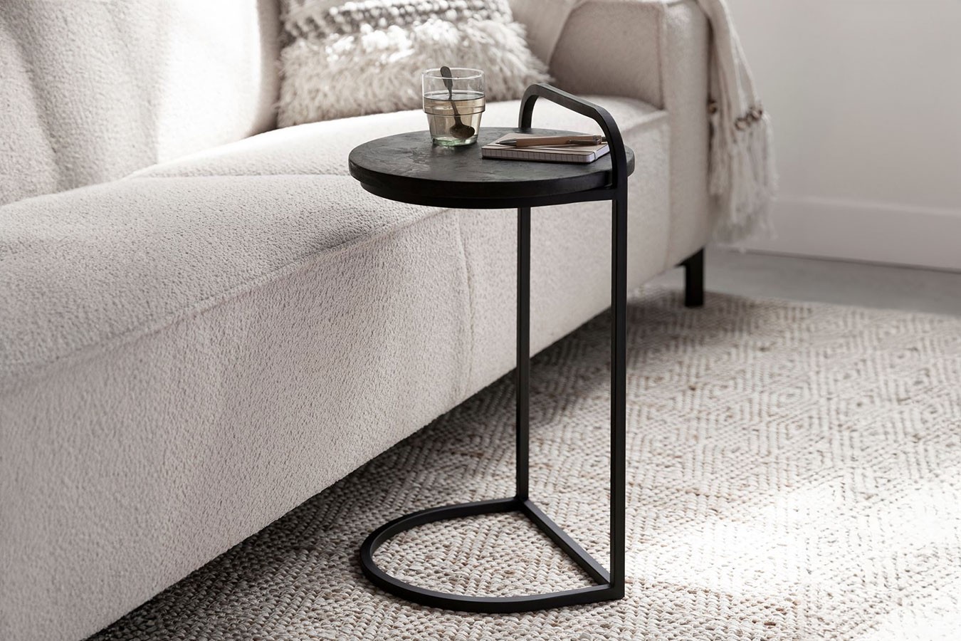 Beistelltisch Soho Mortex schwarz D 35 cm