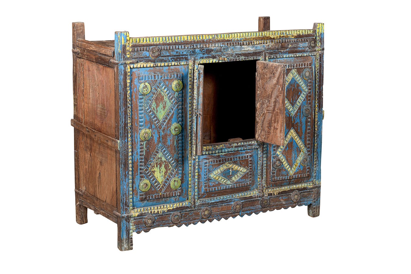 Sideboard Vintage blau gelb
