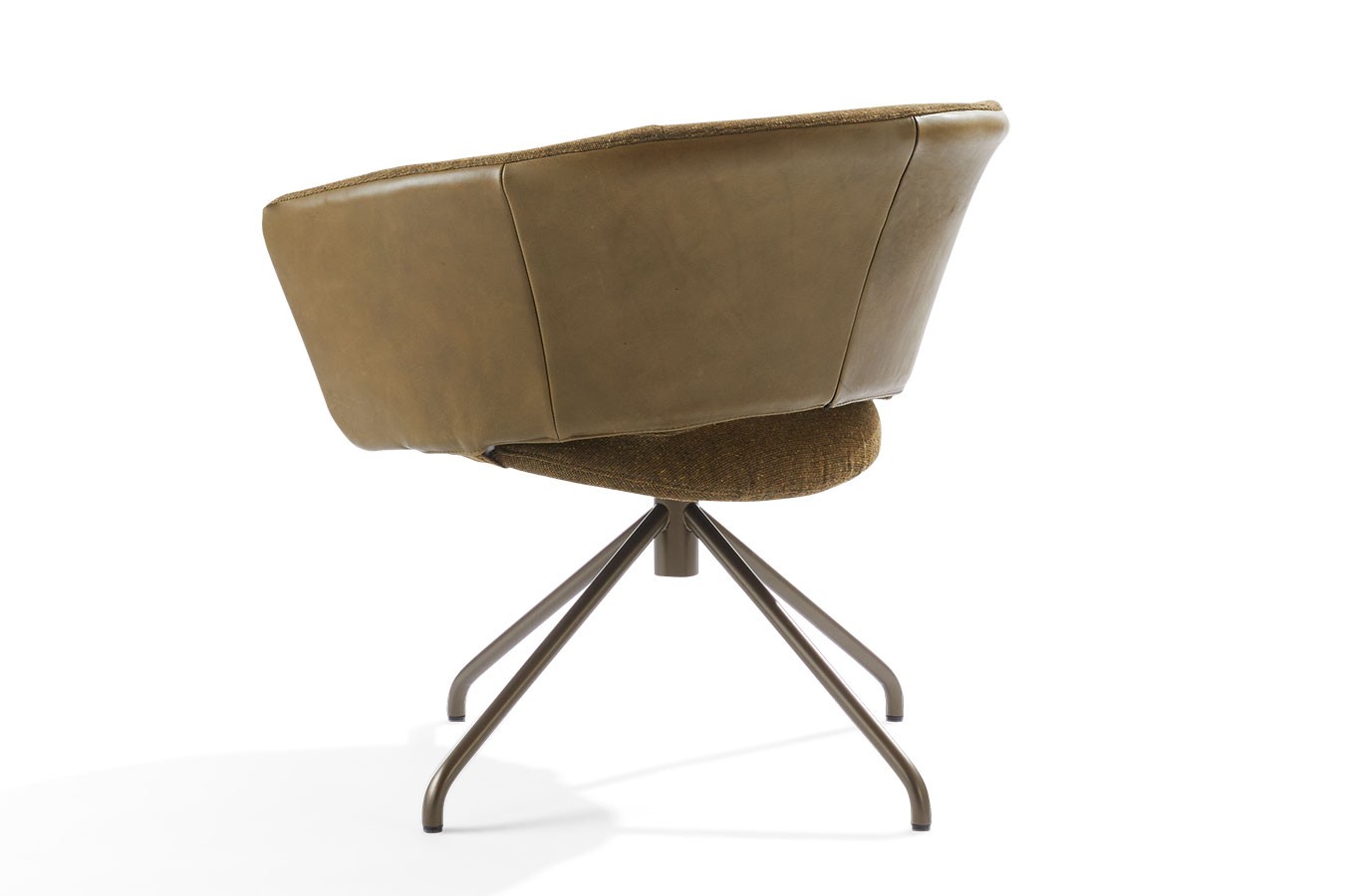 Drehstuhl Lola Stoff Leder olive