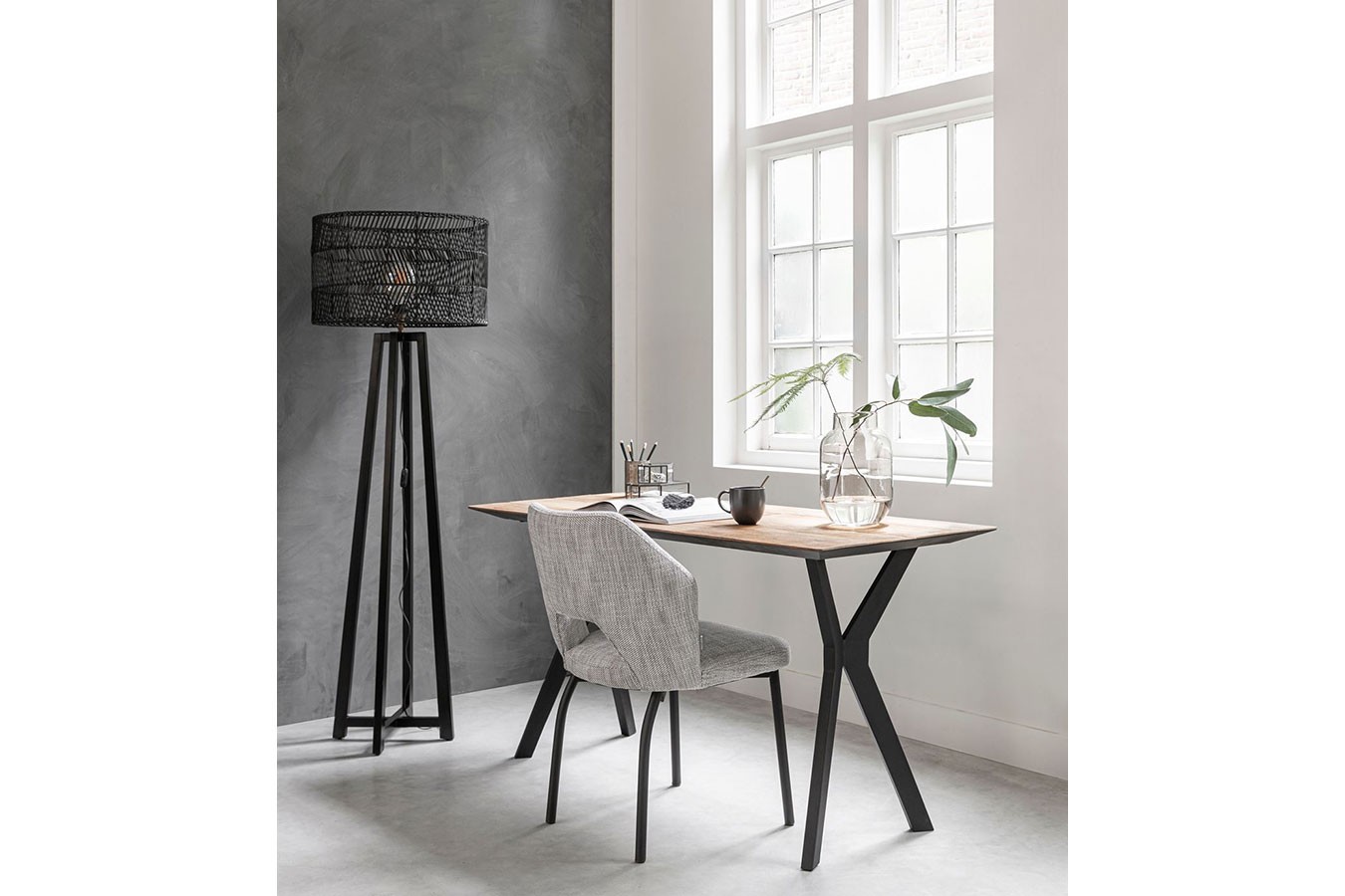 Schreibtisch Metropole Teak Metall B150 cm