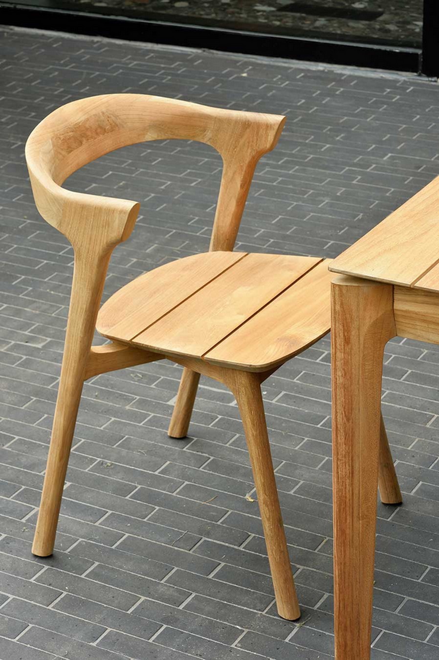 Outdoor Stuhl Bok Teakholz massiv