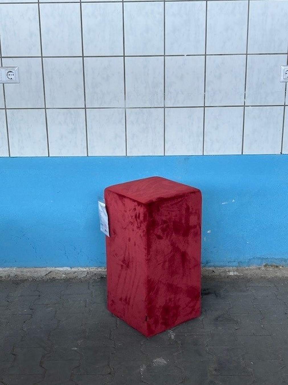 Second Life Tresenhocker Samt rot Ausstellungsstücke