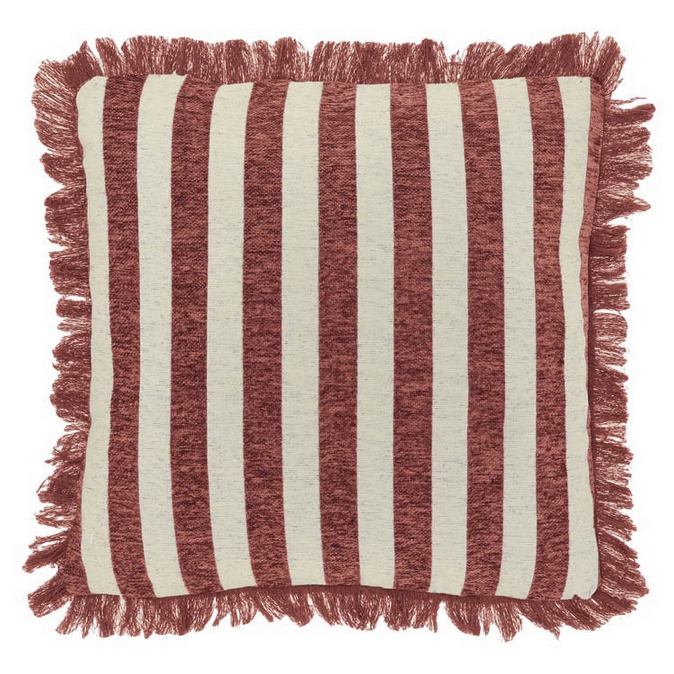 Kissen Tessi gestreift marsala 45*45 cm