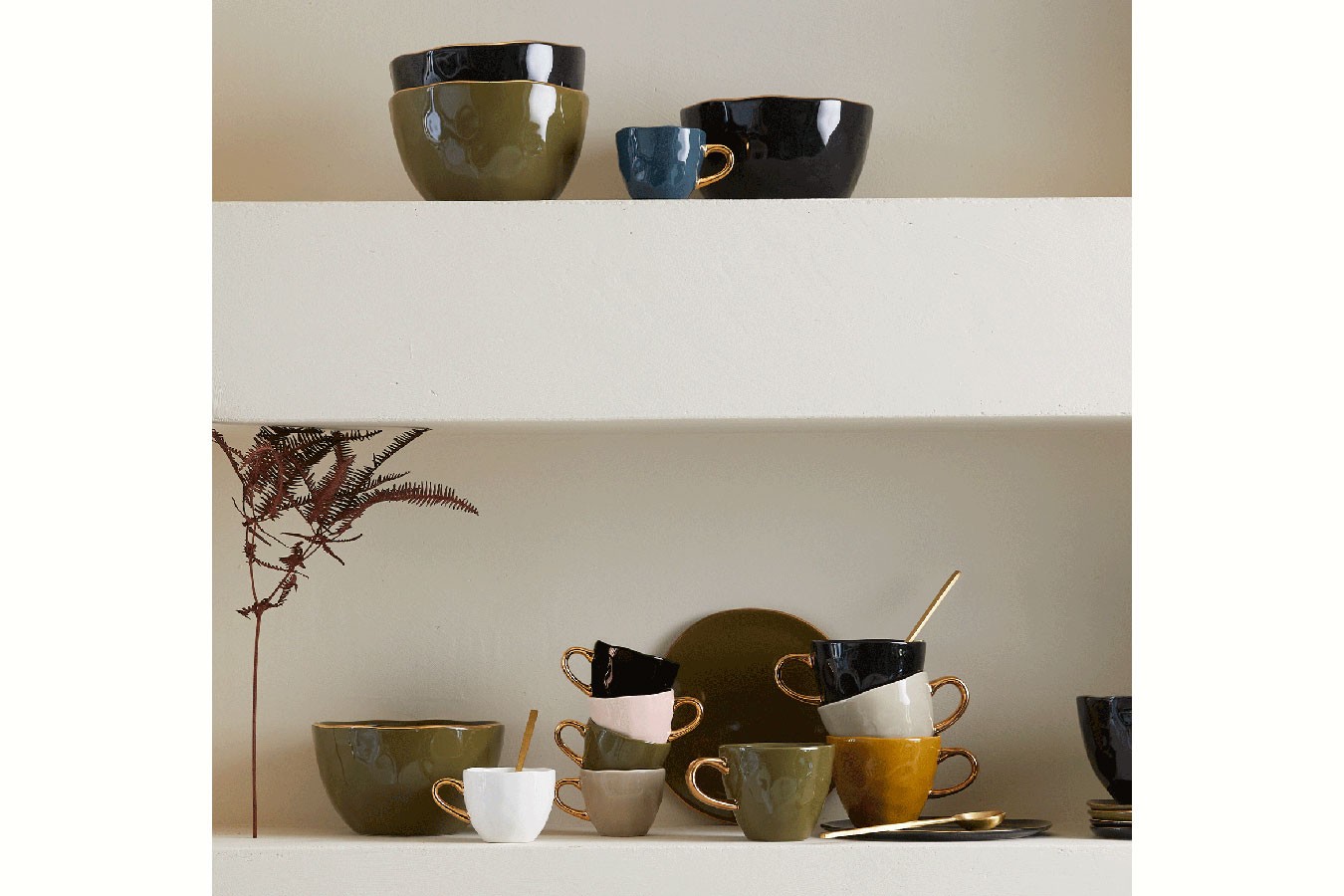 Espressotasse Porzellan grau