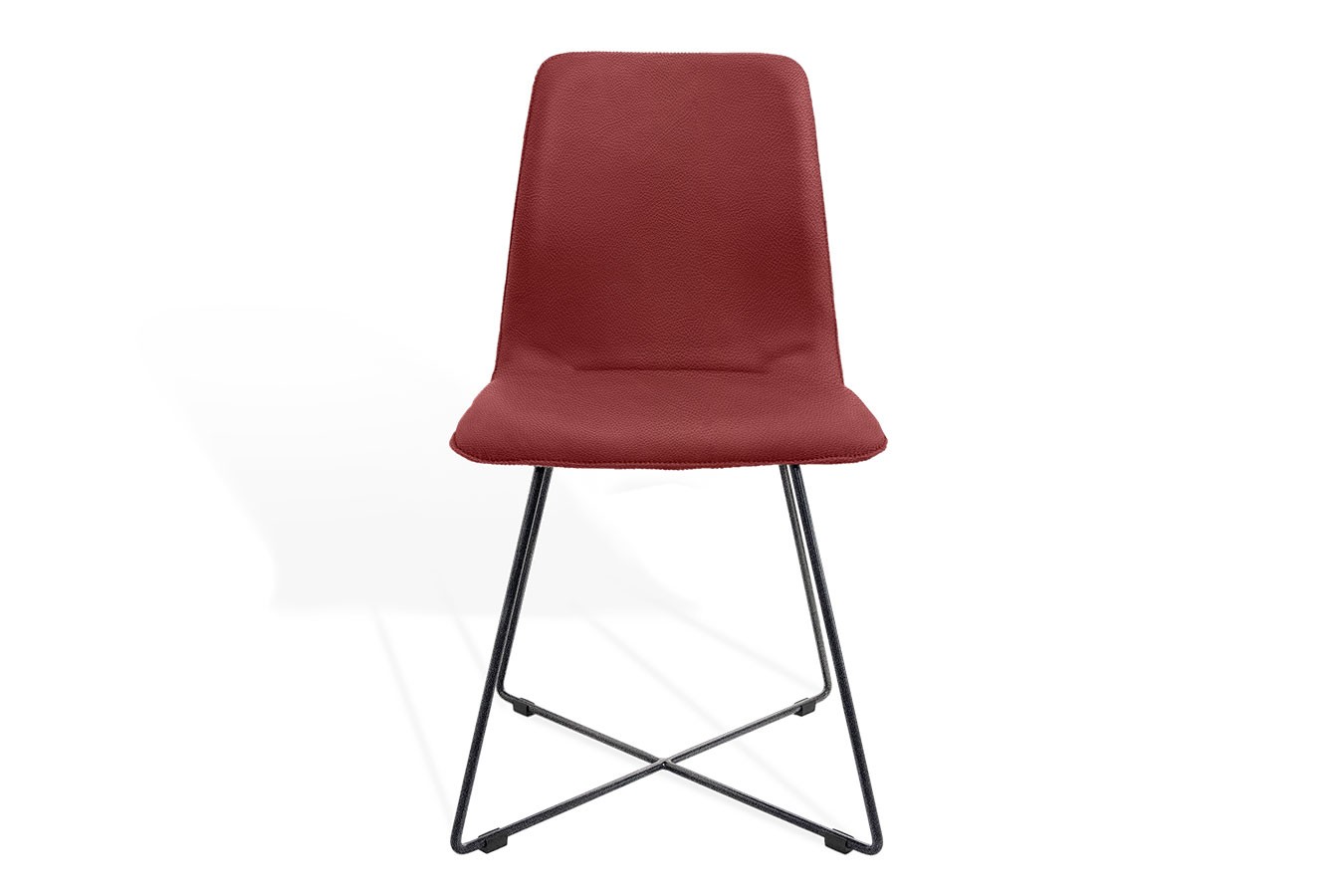 Esszimmerstuhl Maverick Leder rot
