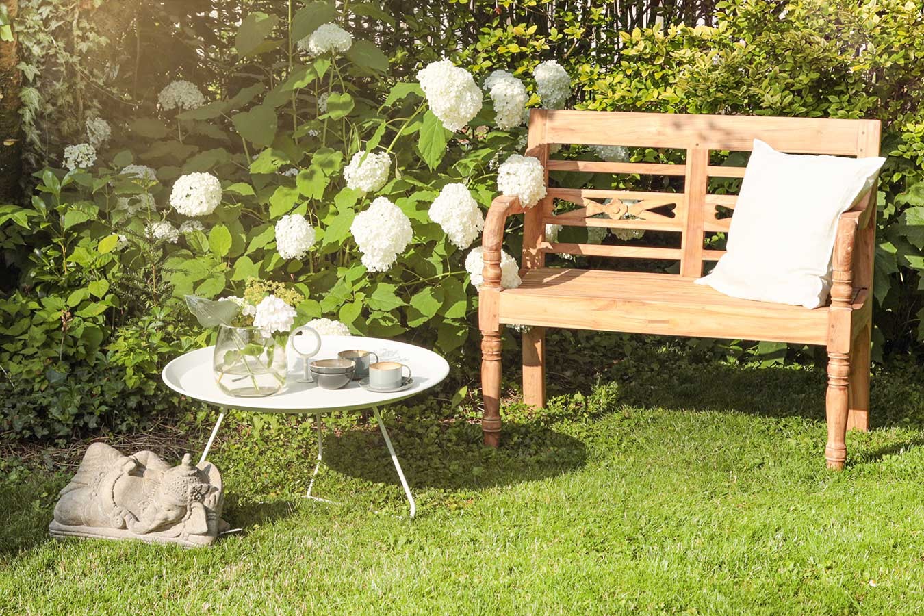 Sitzbank Flower Teak natur ca 130 cm