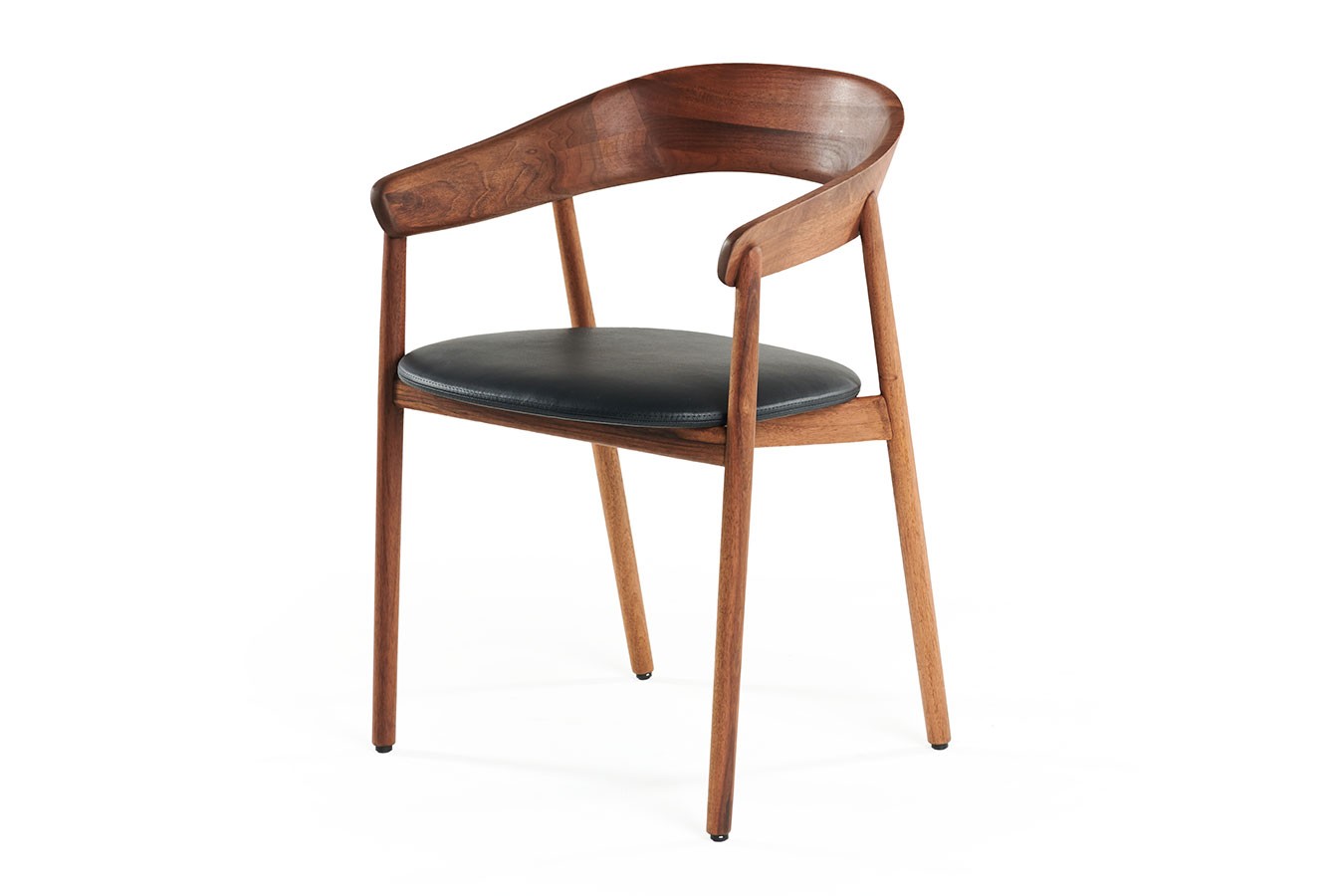 Designerstuhl Unaj mit Arm Nussbaum