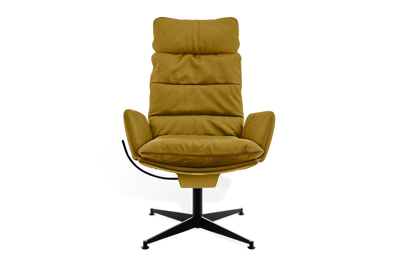 Sessel Arva Lounge Stoff gold drehbar