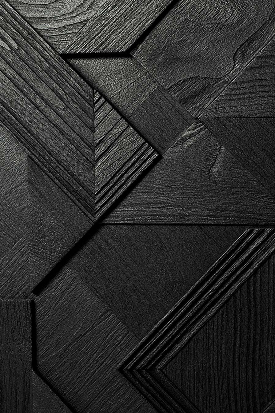 Anrichte Graphic Teak schwarz B 224 cm