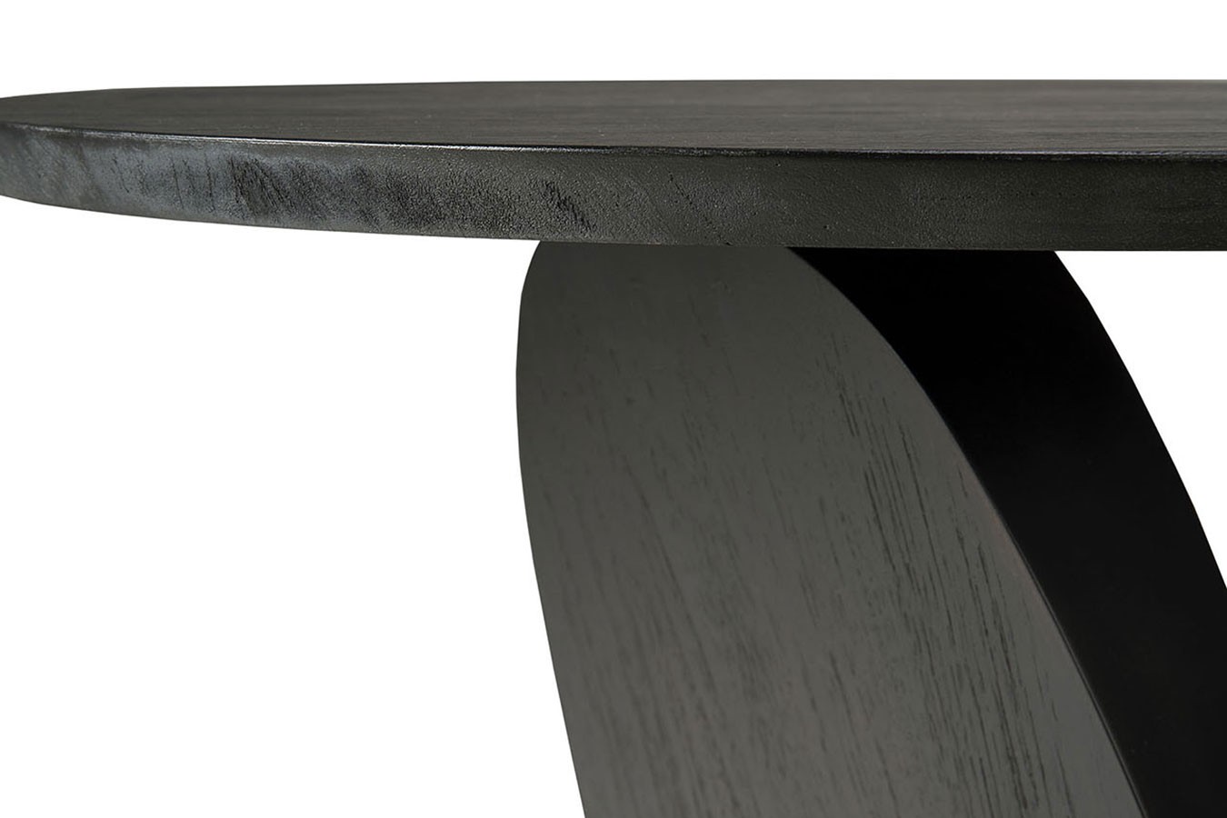 Beistelltisch Oblic Teak schwarz