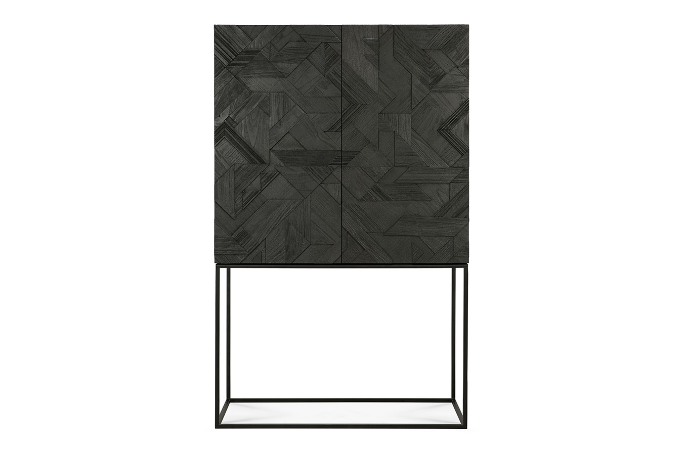 Schrank Graphic Teak massiv H 160 cm