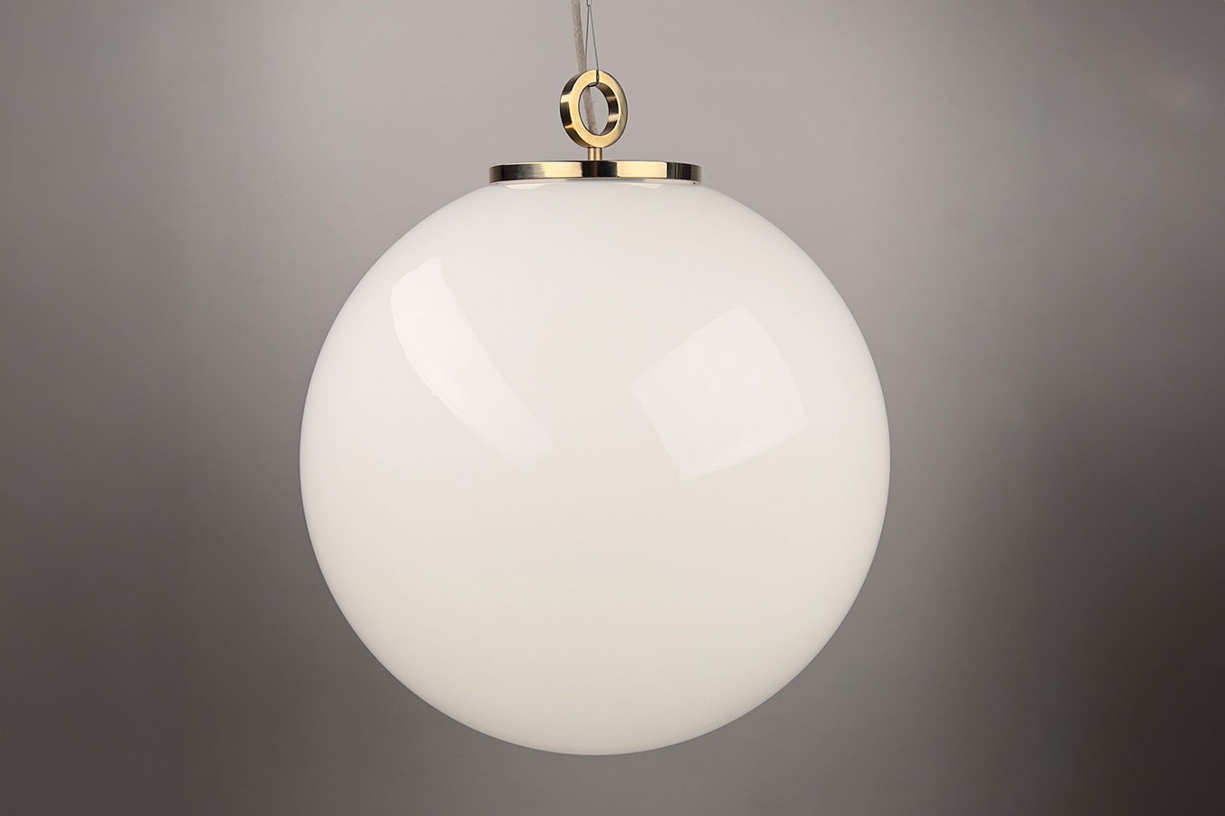 Hängelampe White Ball mit Ring 50 cm