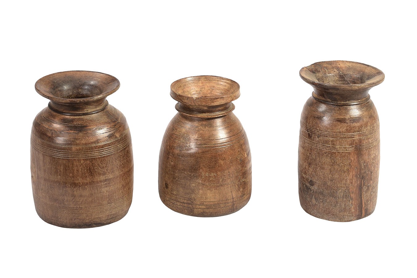 Dekovase Vintage Holz braun