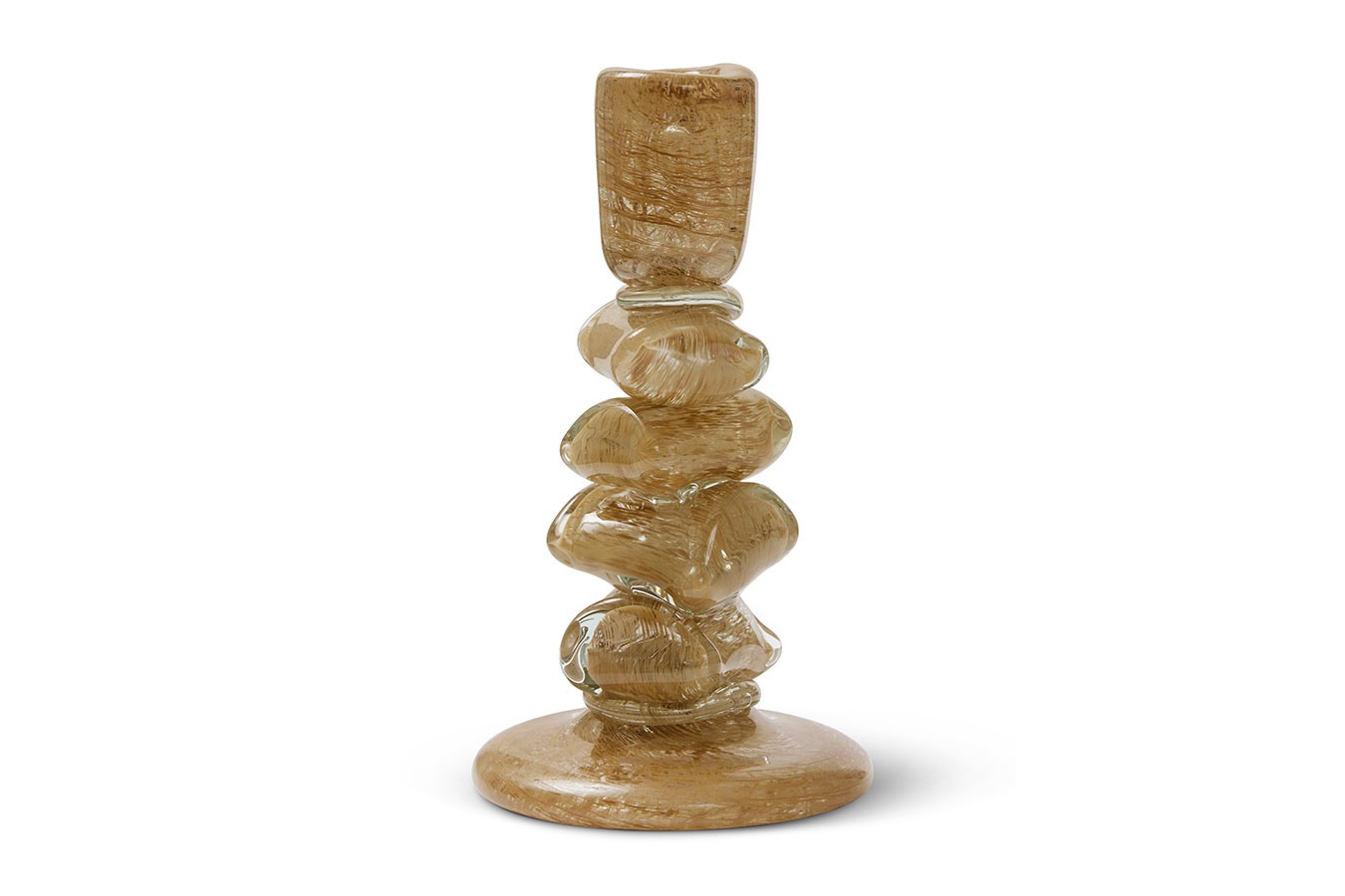 Kerzenhalter Camilla Glas beige medium