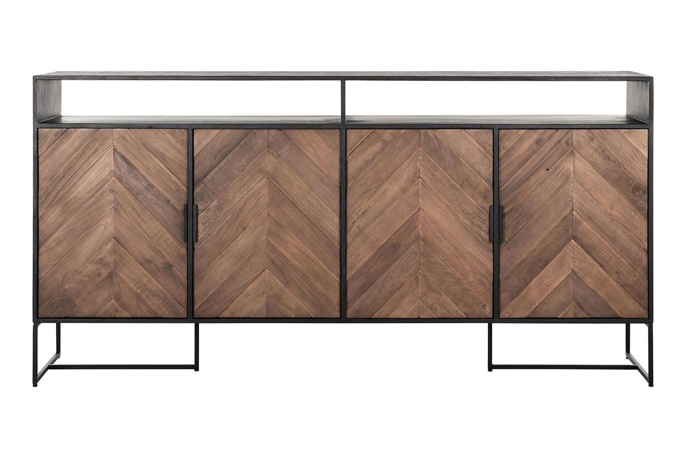 Highboard Criss Cross Massivholz B 200 cm