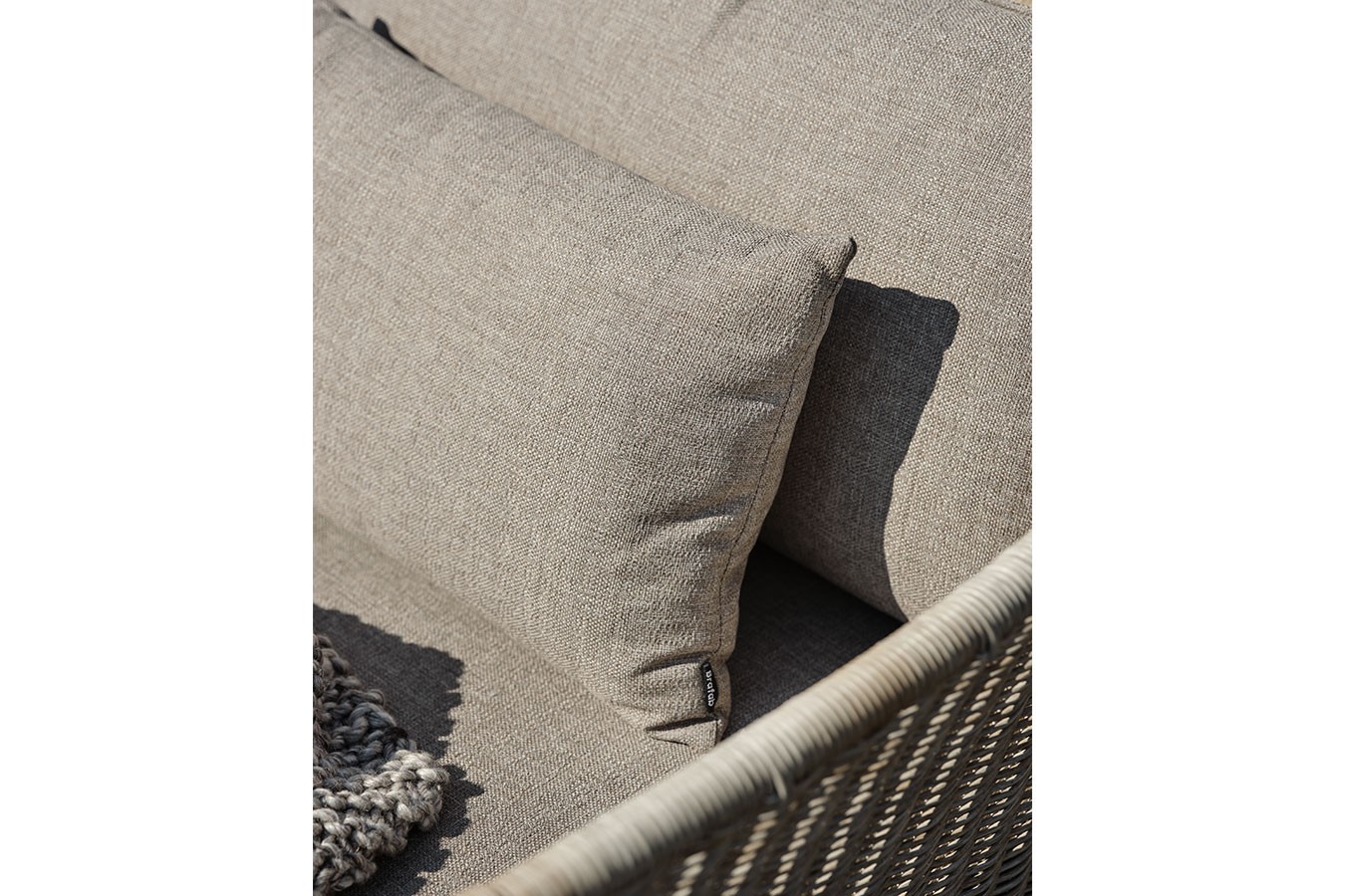 Gartensofa 3-Sitzer Aster Rattan beige