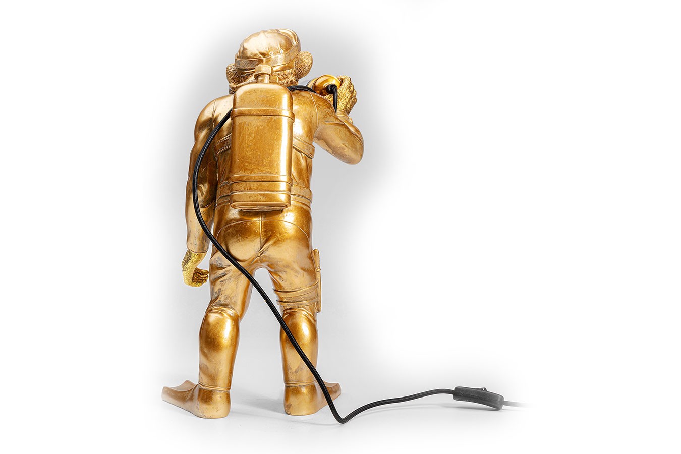 Tischlampe Affe Taucher gold