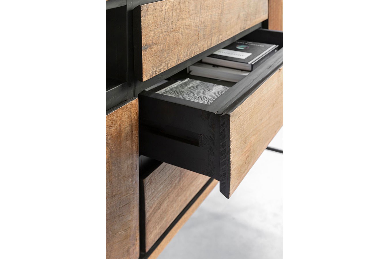 Highboard Metropole Teak Metall B 200 cm