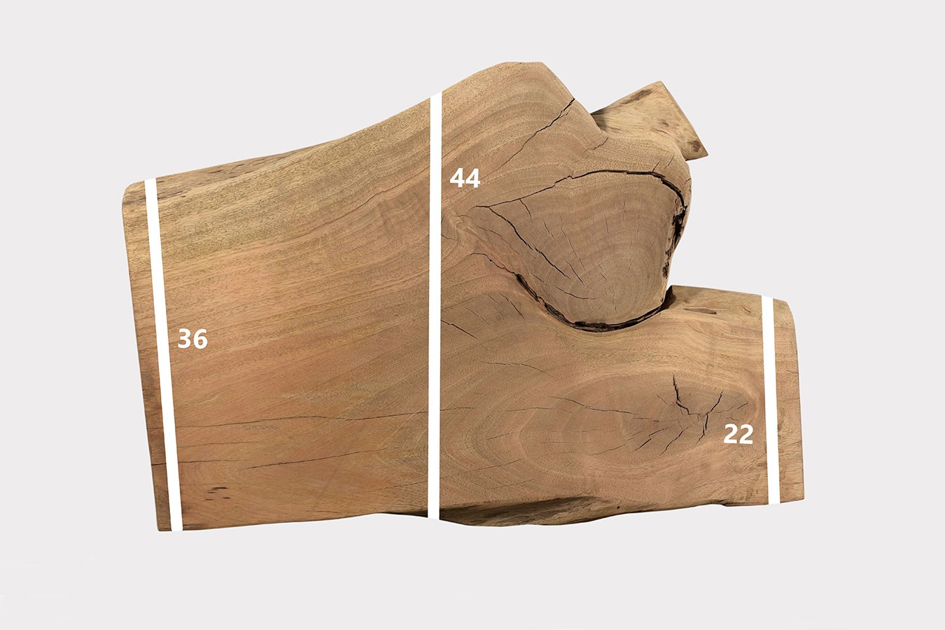 Tischplatte Mangoholz Monolith 68x50 cm